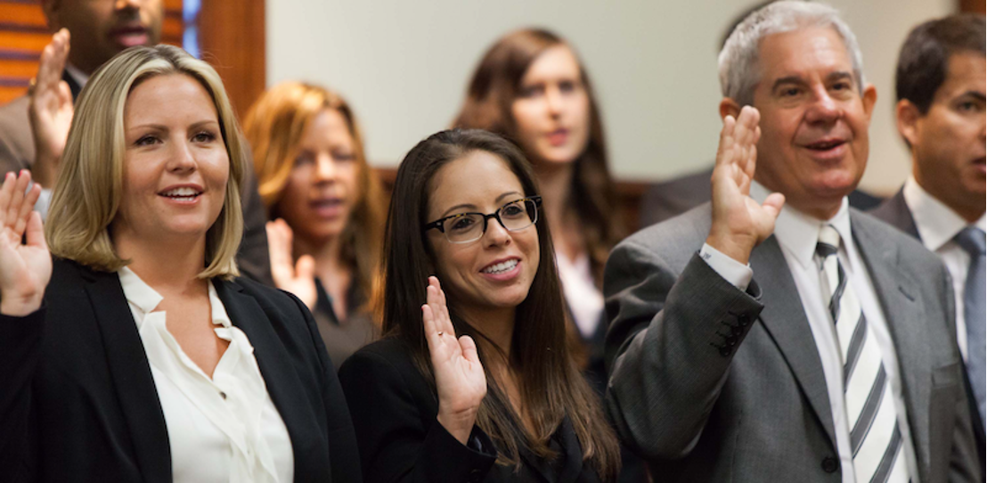Law graduates are sworn in