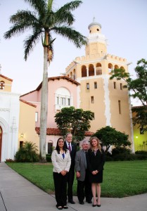 (L-R): student Jennifer Quijano, Professor Peter Edelman, Professor Robert Bickel, and student Andona Zacks-Jordan. Photo by Kayla Minton (2L).