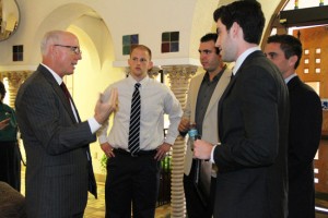 Rich McKay visited with students on Stetson's Gulfport campus.
