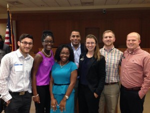 The Stetson Chapter of the ABA Law Student Division: (L-R): Shadi Fackih, Roxy Gbetibouo, Phylicia Pearson, Dan Kavanaugh, Brandy Pikus, Robert Klement, and Tyler Payne.