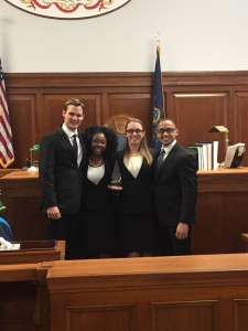 Stetson's trial team L-R: They are Kyle Ross, Phylicia Pearson, Brooke Batton Charlan and Stanton Fears.