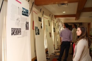 Stetson Law students tour the exhibit, "Lawyers Without Rights: Jewish Lawyers in Germany under the Third Reich."