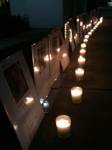 Stetson's program for Transgender Remembrance Day included a candlelight vigil. Photo courtesy Nathan Bruemmer.