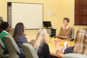 Professor Rebecca Morgan led a discussion with students on ageism.