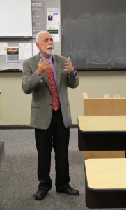 Michael Perlin spoke at Stetson law school on March 23. Photo by Marissa Marchena.
