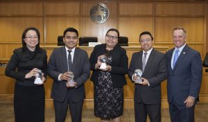 The winning International Environmental Moot Court Team is from the University of San Carlos in the Philippines.