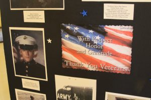 Stetson law school honored veterans in the community with a special display on Nov. 10. Photo by Laura Cheek.