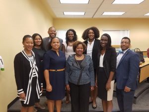 Attorneys from the George Edgecomb Bar Association Networking Hour took time out of their busy schedules to come speak with students about the practice, and life during and after law school.