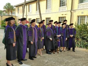 Stetson Law veterans gather for a photo at spring commencement.