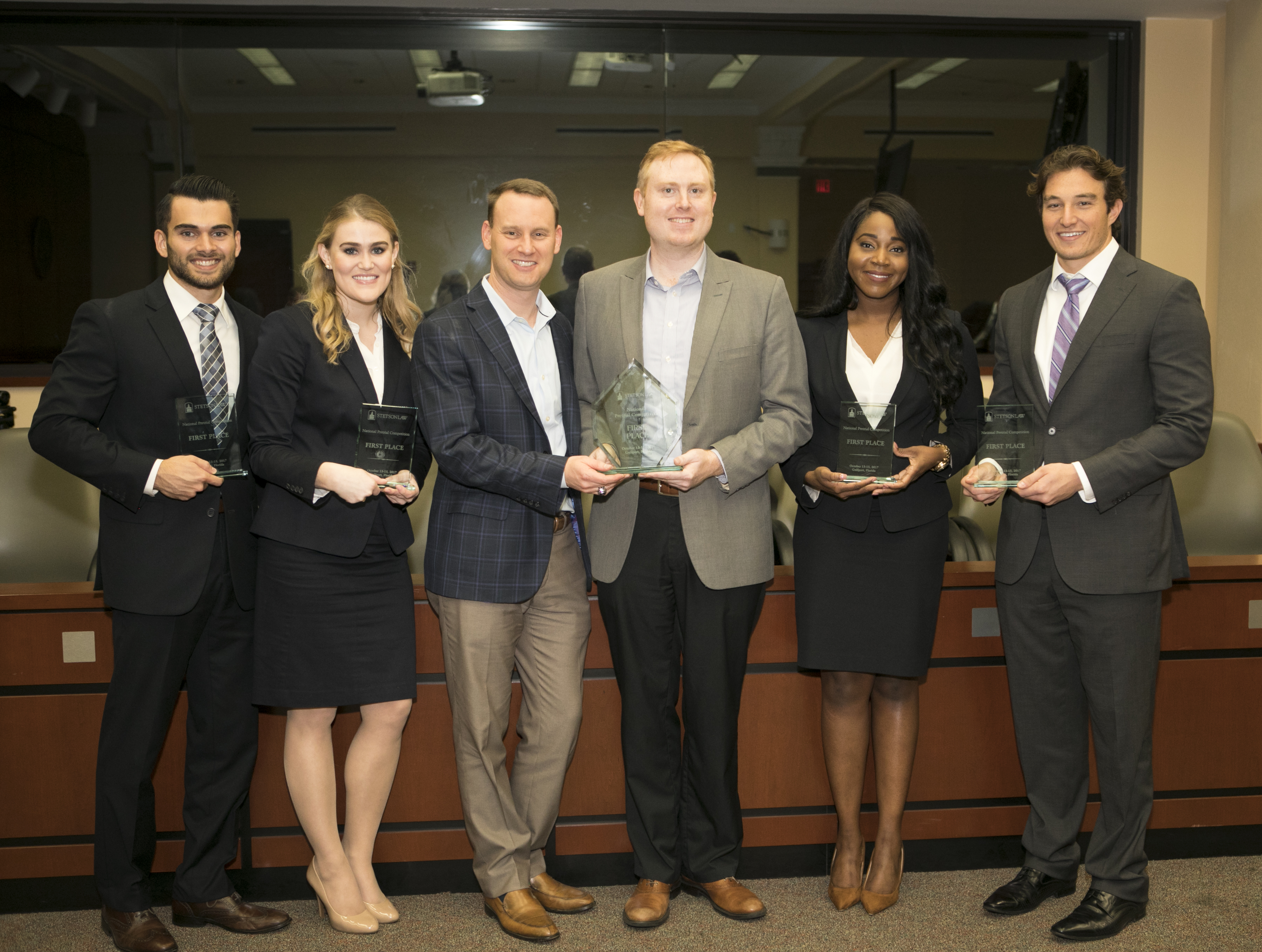A team from Texas Tech won first place in the National Pretrial Competition at Stetson.