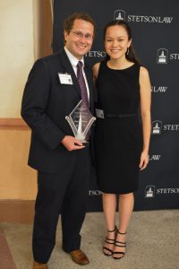 (L-R): Korey Henson J.D. '09 with Kai Su, student editor in chief of the Stetson Law Review.