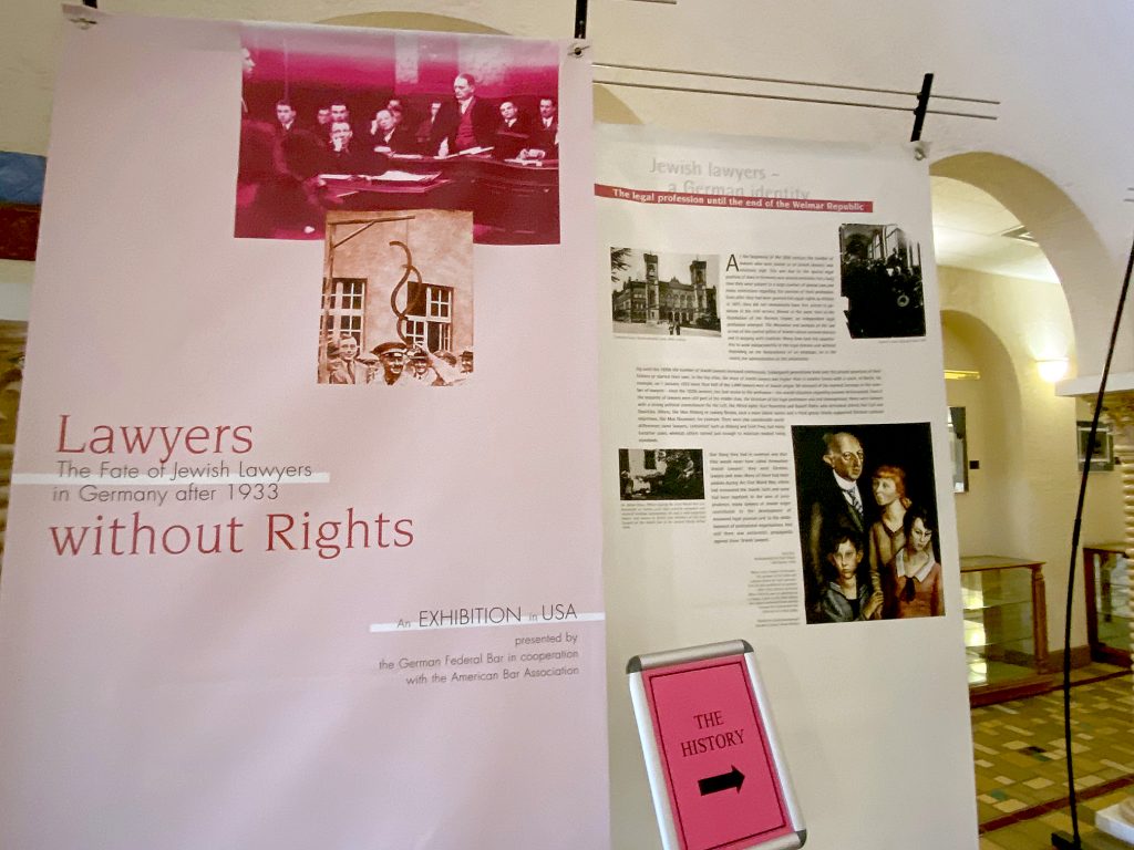 Lawyers without rights exhibit display title
