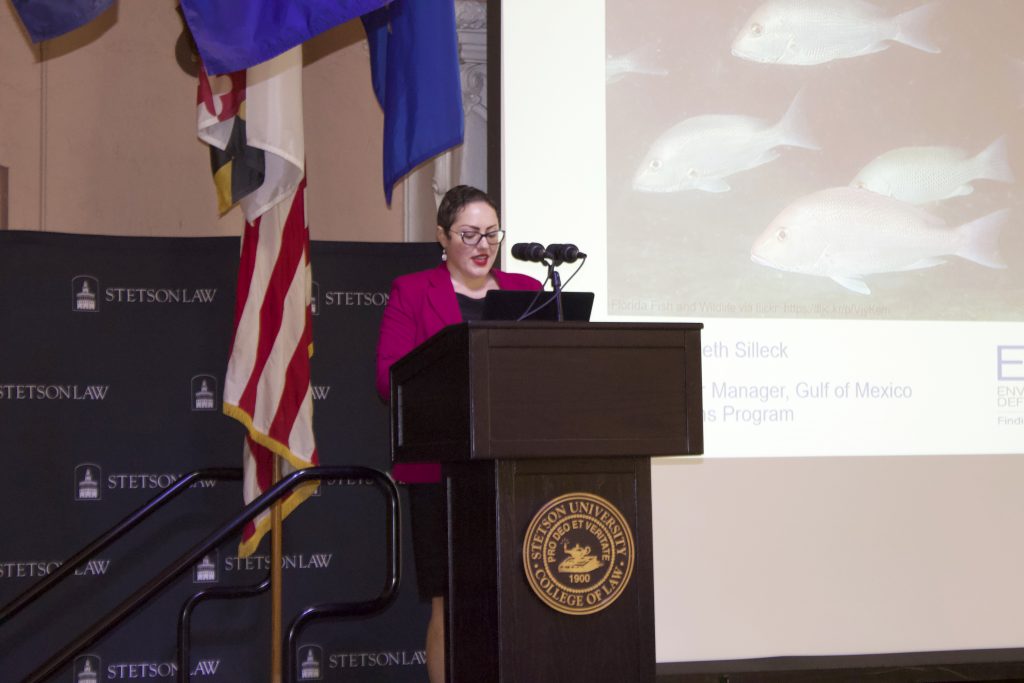 Elizabeth Silleck, a senior conservation manager at the Environmental Defense Fund, discussed rights-based management of fisheries.  