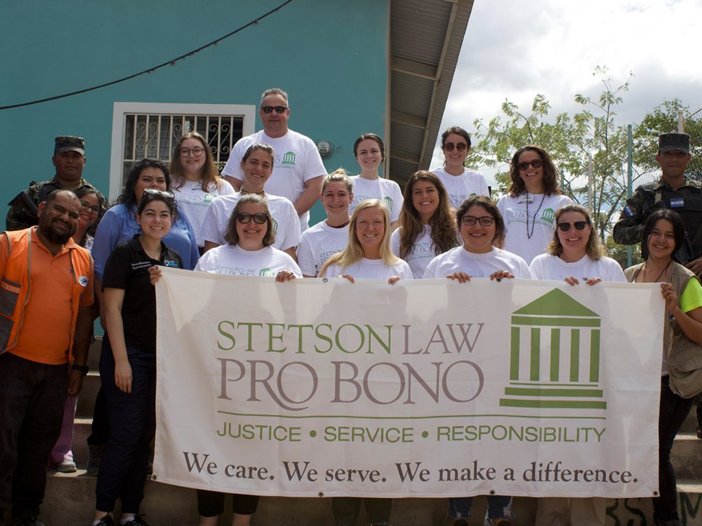 A contingent of Stetson Law students traveled to Honduras in January 2020 to perform pro bono legal services for those in need. Photo by Daniela Gomez