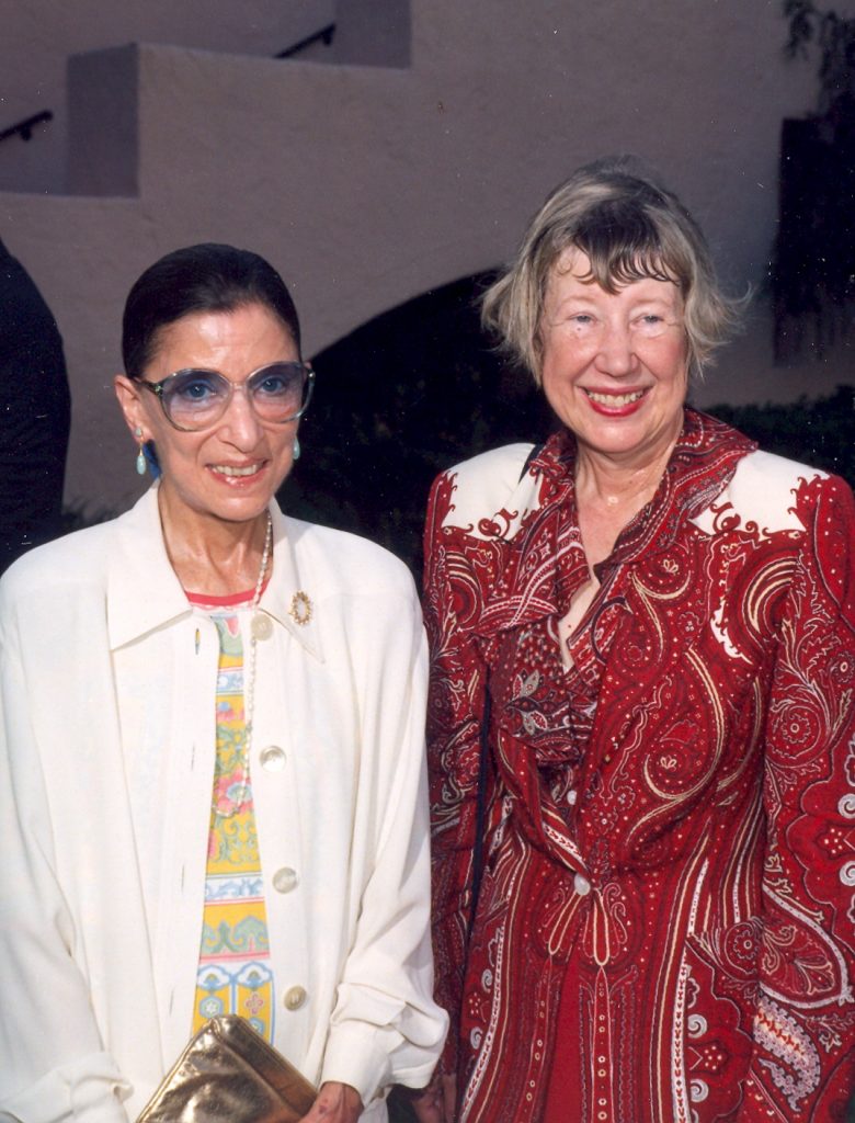 Then Stetson Law Dean Lizabeth Moody with Justice Ruth Bader Ginsburg during the September 1998 weekend celebration of the new law library dedication. Justice Ginsburg was the keynote speaker.