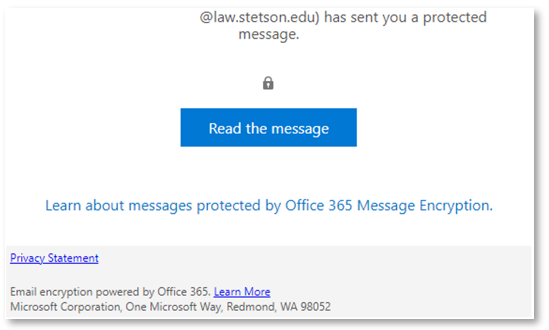 Microsoft encrypted email