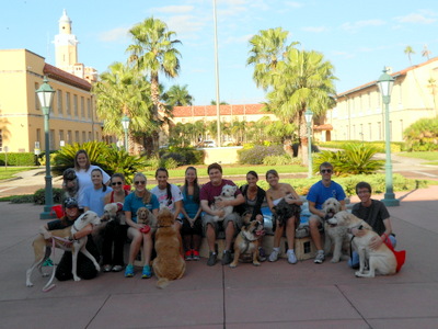 Stetson Law Animal Legal Defense Fund group outside courtyard