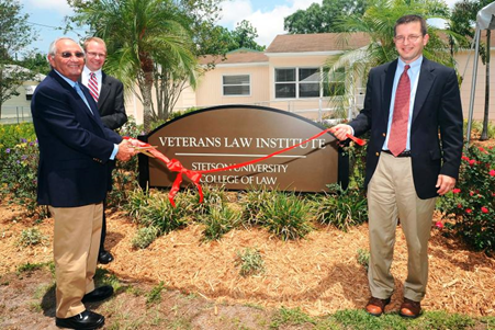 ribbon cutting for veterans institute