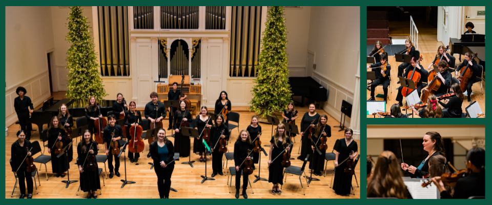 youth orchestra students playing together