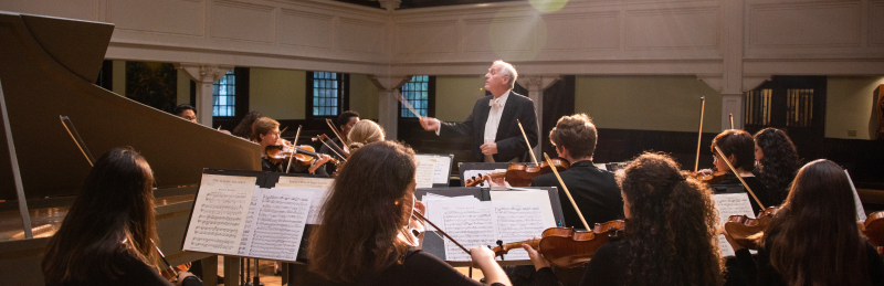 Anthony Hose conducting the chamber orchestra