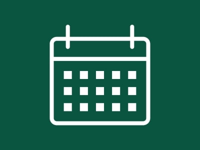 calendar logo with green background
