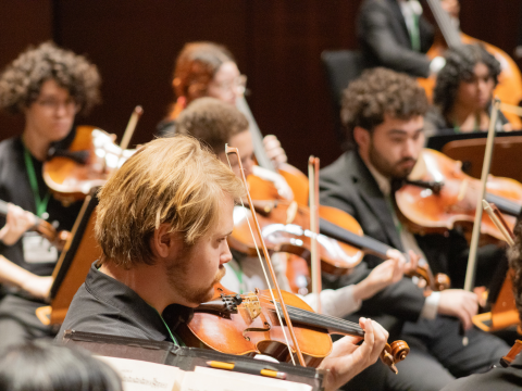 strings playing in steinmetz hall 2024