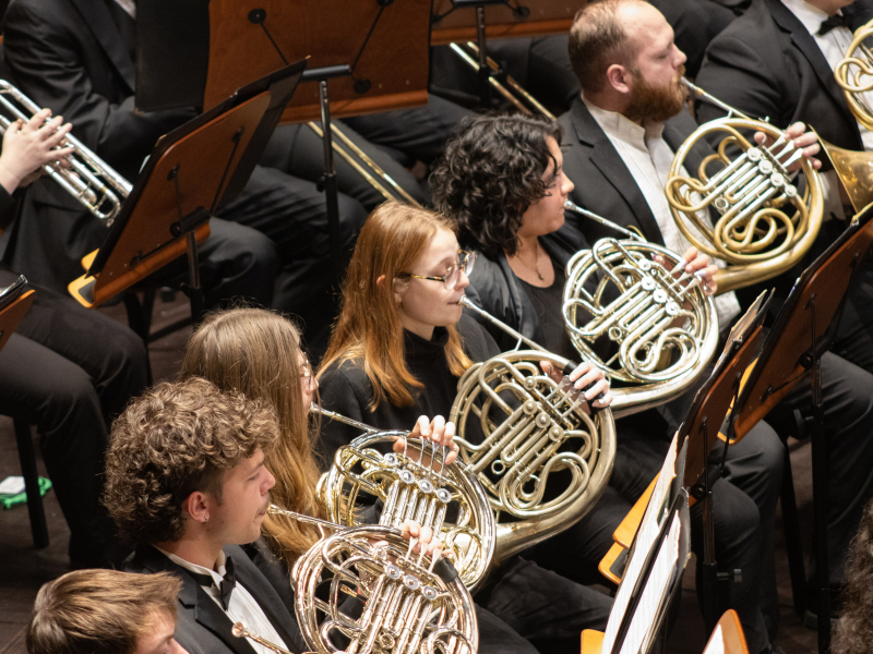 Students performing together