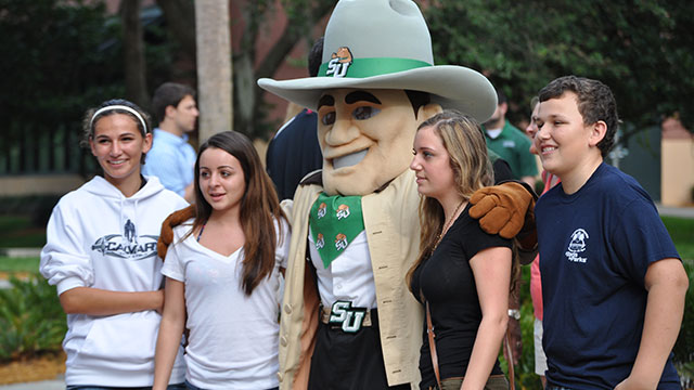 Mascot with Students