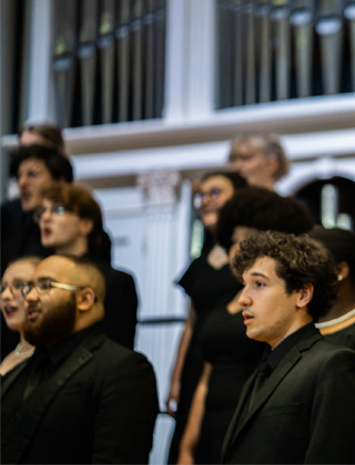 Students performing in vocal camp