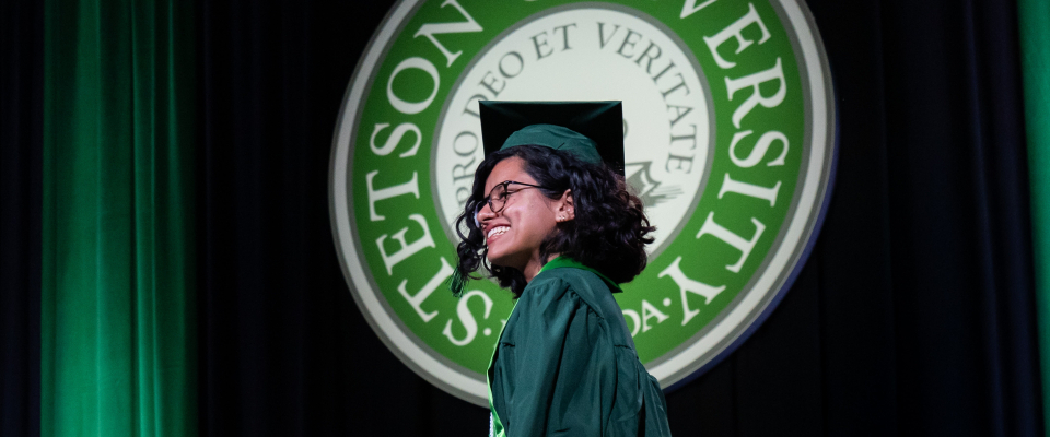 student in graduation stage
