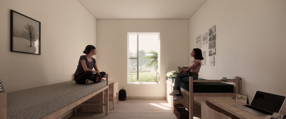 residence hall model of double room