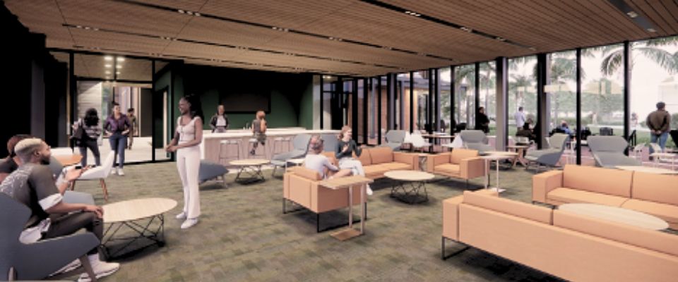 residence hall model of great room