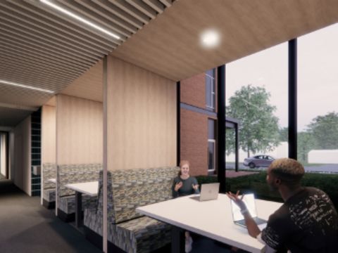 residence hall model of study booths 1