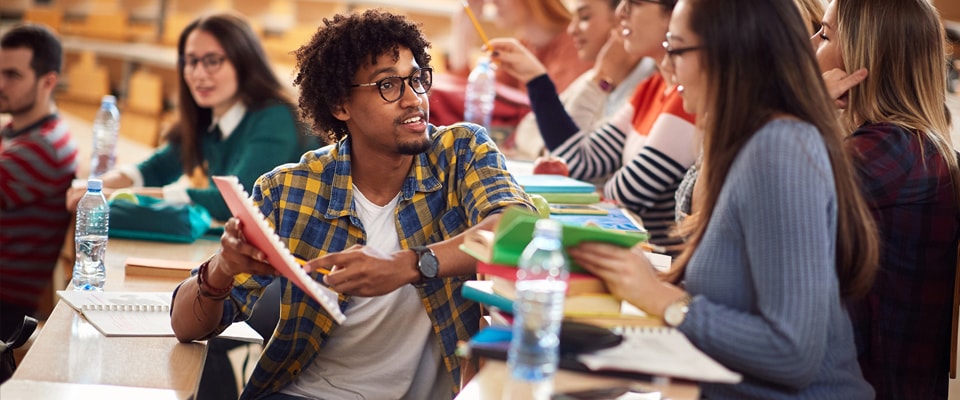 Students engaging in discussion