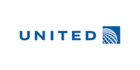 United Airlines black and white logo