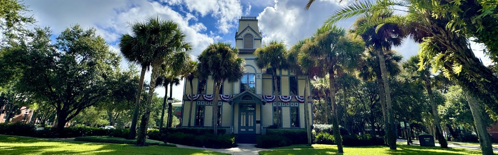 president house decorated for america 250