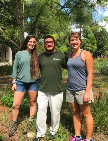 2019-2020 Sandhill Interns - Jenna Palmisano, Justin Pinero and Stephanie Hanson