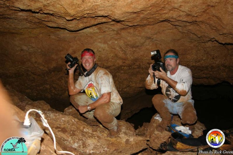 Harley Means and Tom Scott in Brooks Cave