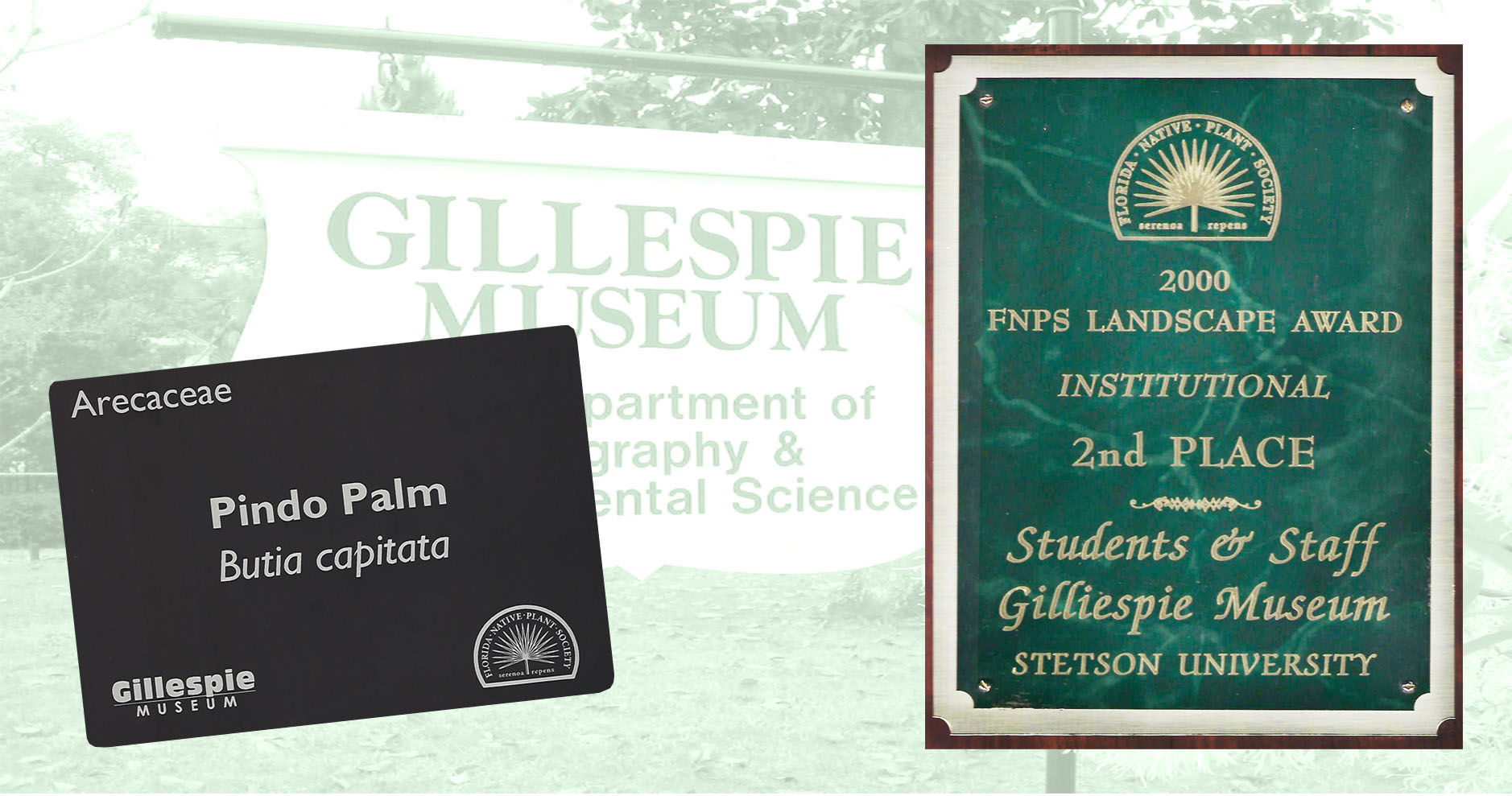 Florida Native Landscape award and plant sign