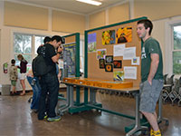 Students realizing an in class presentation about the Sandhill Ecosystem