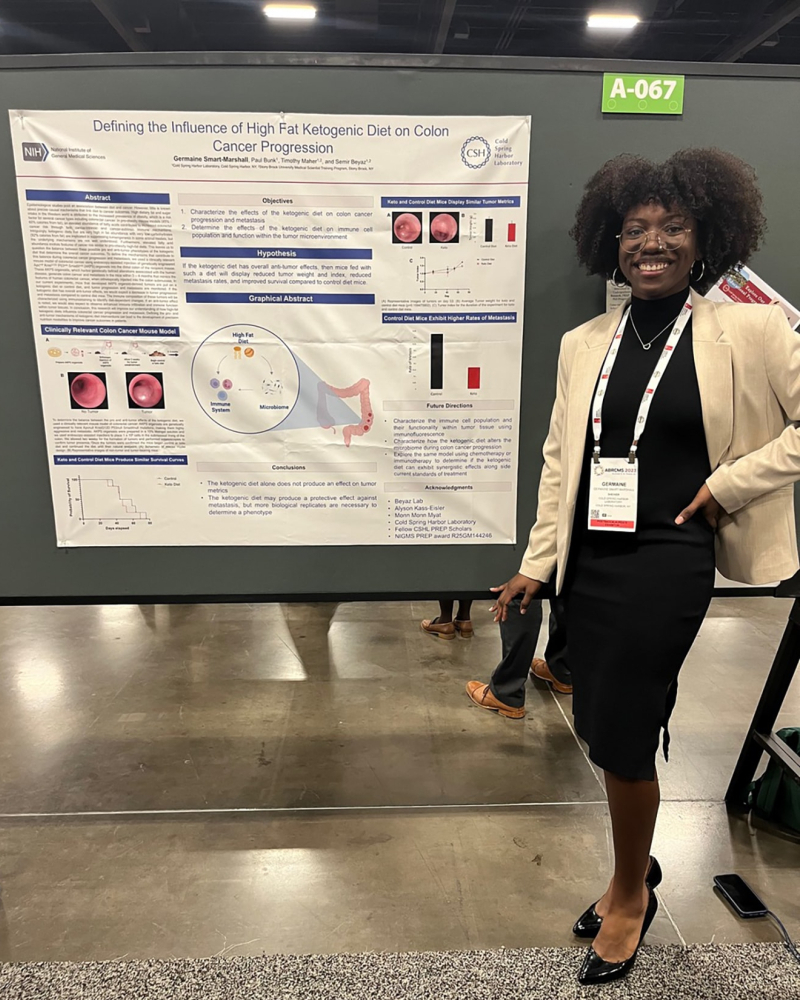 Germaine Smart-Marshall conducted research at Cold Spring Harbor Laboratory 