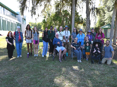 Group photo of student and community Audubon Society members