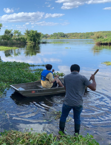 students playing arrow tag