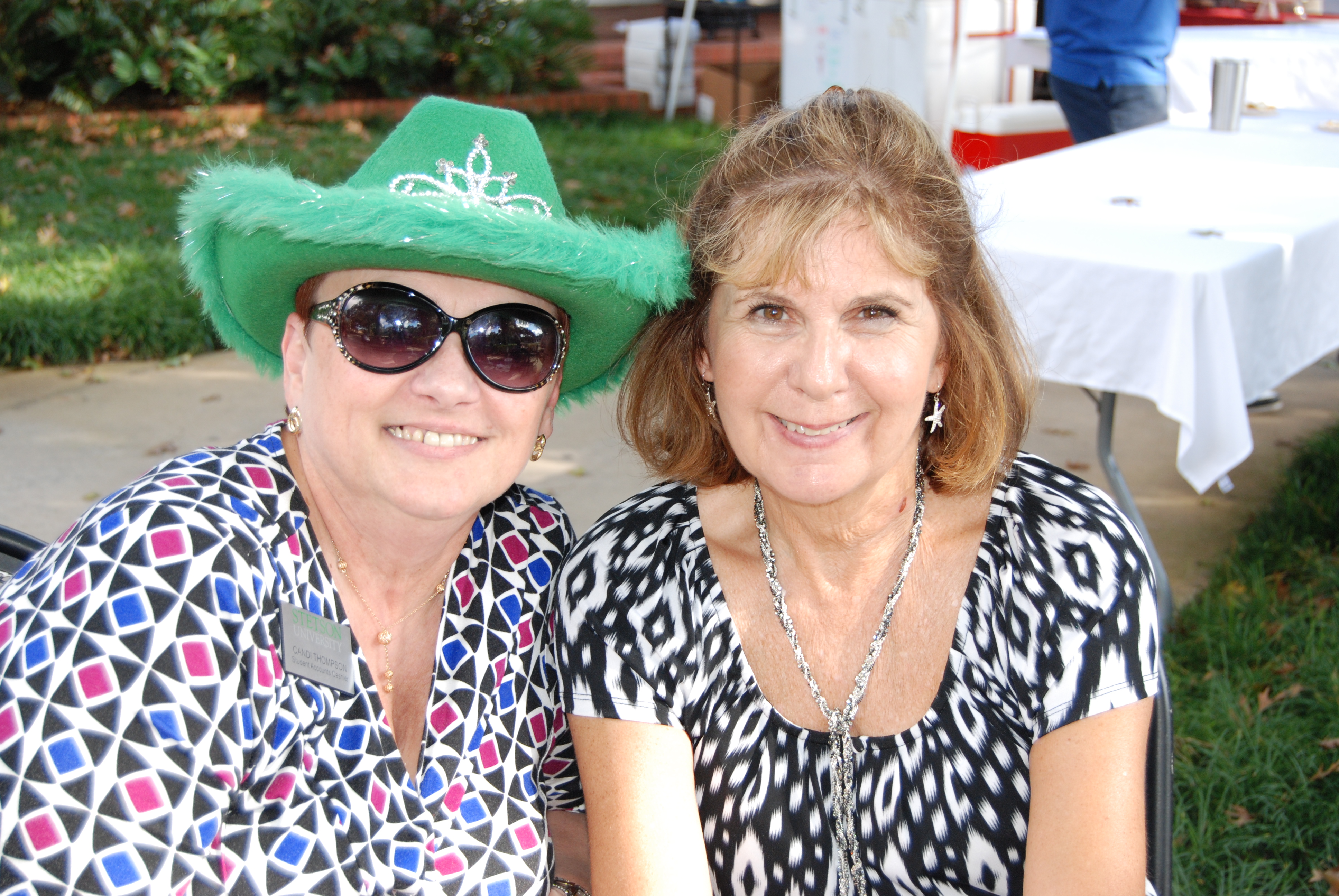 ladies smiling