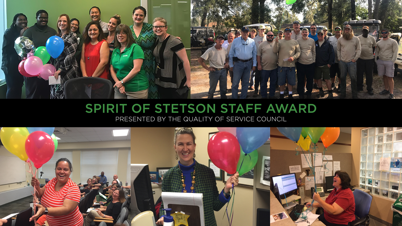 Spirit of Stetson Staff Awards banner