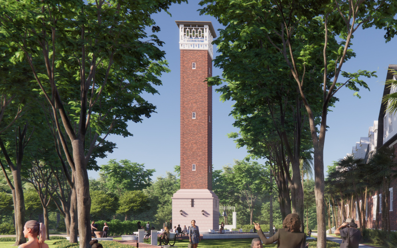 hulley tower rendering outside during a sunny day