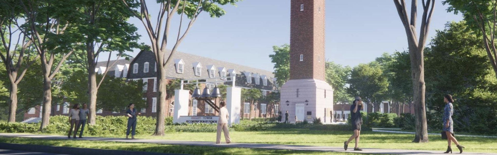 hulley tower rendering with people crossing street