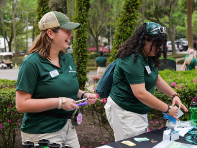 two students working as student ambassadors