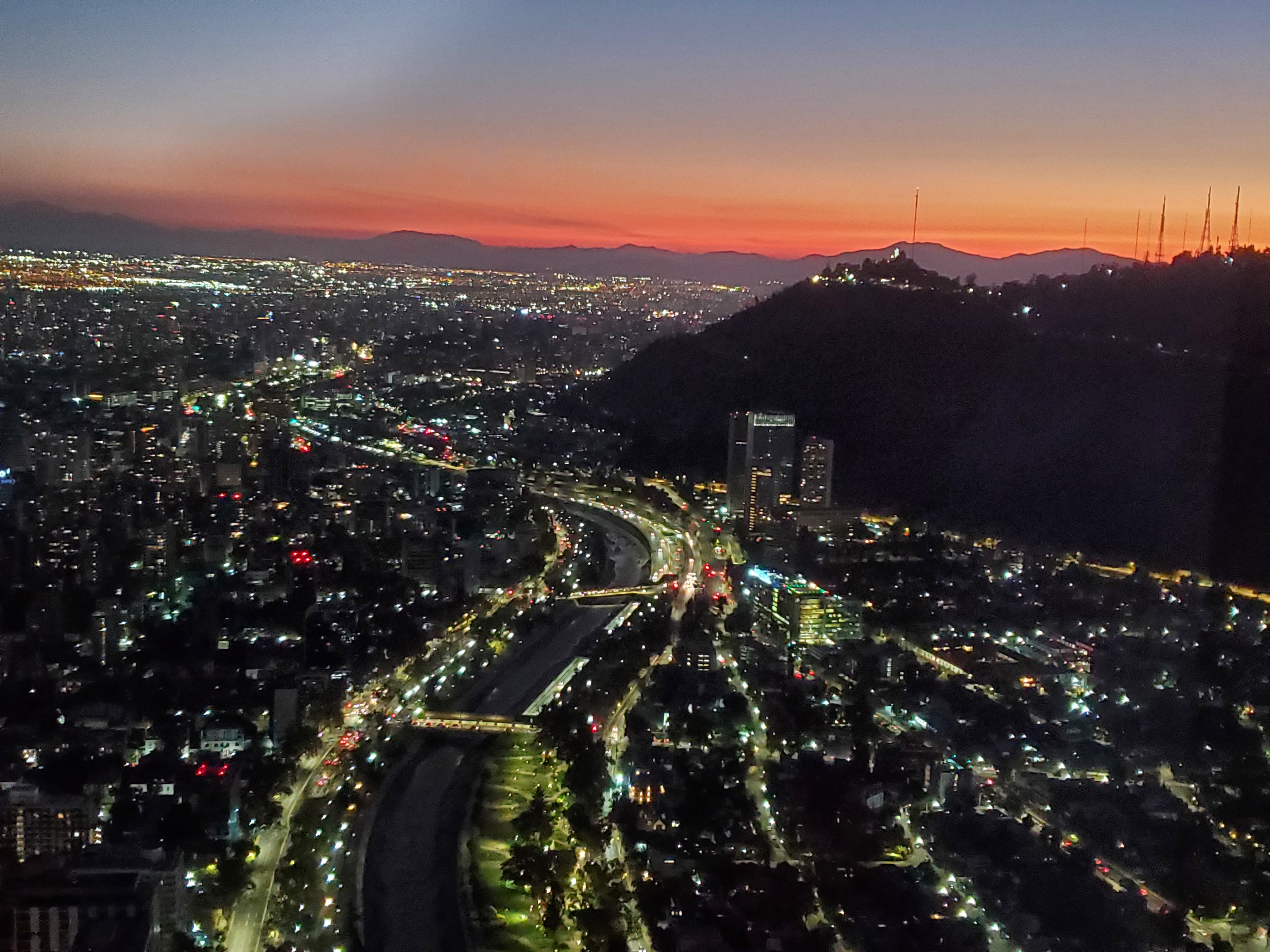 Santiago Chile at night