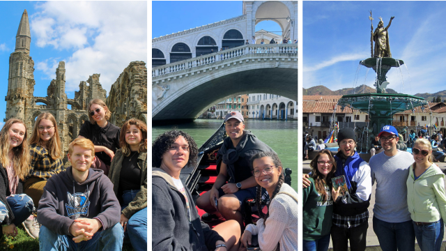 Picture of various students on study abroad programs
